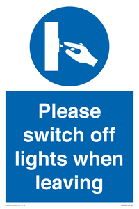 MV5568: Switch off lights Sign