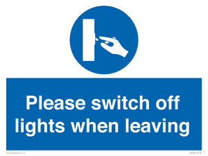 MV5568: Switch off lights Sign