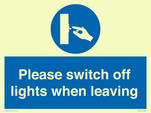 MV5568: Switch off lights Sign