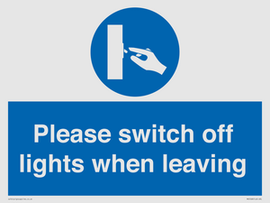 MV5568: Switch off lights Sign
