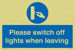 MV5568: Switch off lights Sign