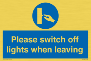MV5568: Switch off lights Sign
