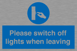 MV5568: Switch off lights Sign