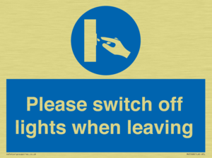 MV5568: Switch off lights Sign