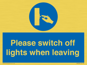 MV5568: Switch off lights Sign