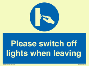 MV5568: Switch off lights Sign
