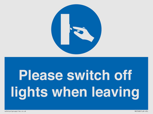 MV5568: Switch off lights Sign