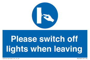 MV5568: Switch off lights Sign
