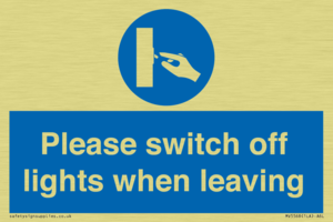 MV5568: Switch off lights Sign