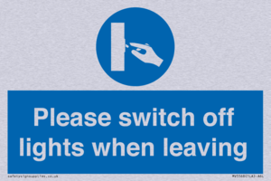 MV5568: Switch off lights Sign