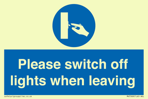 MV5568: Switch off lights Sign