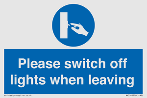 MV5568: Switch off lights Sign
