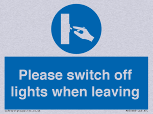 MV5568: Switch off lights Sign