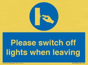 MV5568: Switch off lights Sign