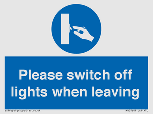 MV5568: Switch off lights Sign