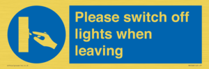 MV5568: Switch off lights Sign