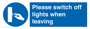 MV5568: Switch off lights Sign