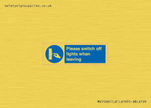 MV5568: Switch off lights Sign