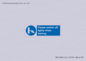 MV5568: Switch off lights Sign