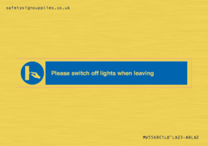 MV5568: Switch off lights Sign