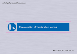 MV5568: Switch off lights Sign