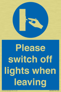 MV5568: Switch off lights Sign