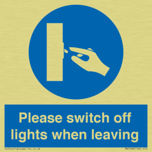 MV5568: Switch off lights Sign
