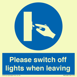 MV5568: Switch off lights Sign