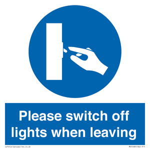 MV5568: Switch off lights Sign