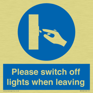 MV5568: Switch off lights Sign