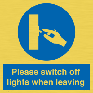MV5568: Switch off lights Sign