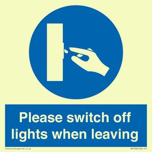 MV5568: Switch off lights Sign