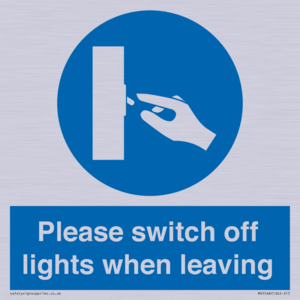 MV5568: Switch off lights Sign