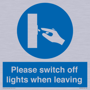 MV5568: Switch off lights Sign