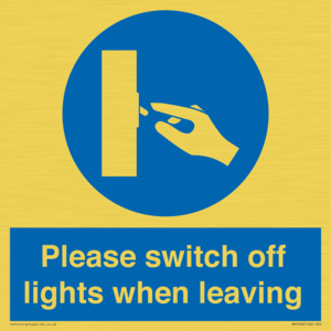 MV5568: Switch off lights Sign
