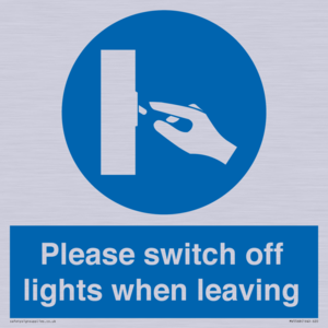 MV5568: Switch off lights Sign