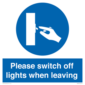 MV5568: Switch off lights Sign