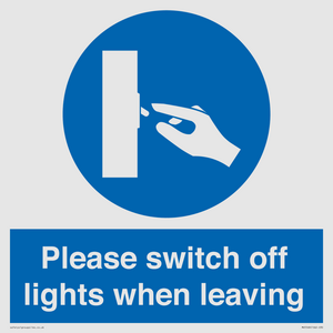 MV5568: Switch off lights Sign