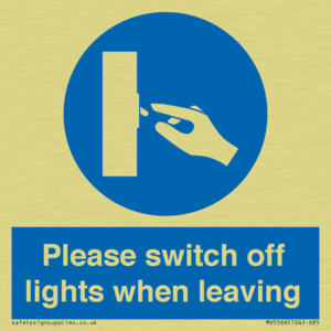 MV5568: Switch off lights Sign
