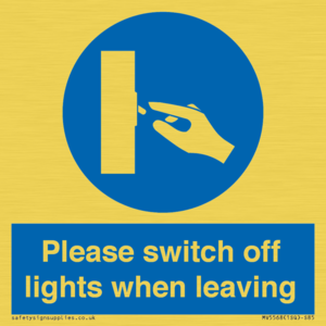MV5568: Switch off lights Sign