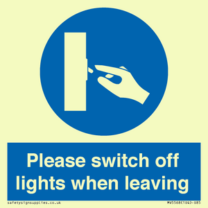 MV5568: Switch off lights Sign