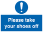 MV5718: Please take your shoes off Mandatory Sign