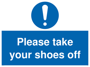 MV5718: Please take your shoes off Mandatory Sign