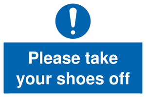 MV5718: Please take your shoes off Mandatory Sign
