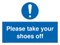 MV5718: Please take your shoes off Mandatory Sign