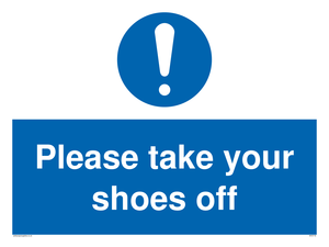 MV5718: Please take your shoes off Mandatory Sign