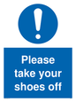 MV5718: Please take your shoes off Mandatory Sign