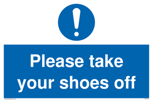 MV5718: Please take your shoes off Mandatory Sign