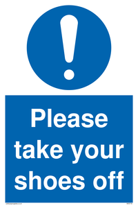 MV5718: Please take your shoes off Mandatory Sign