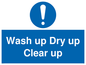 MV5719: Wash up Dry up Clear up Mandatory Sign